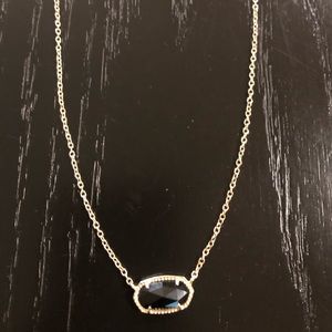 Black Elisa Gold Kendra Necklace